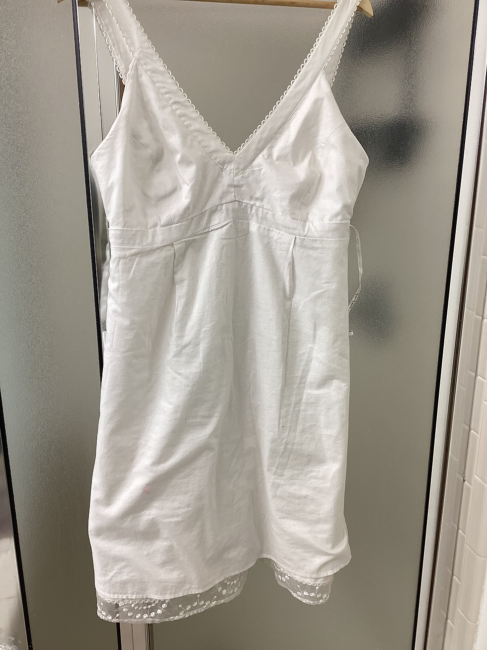Thumbnail: Lilly Pulitzer White Silk Lace Dress - Size 12