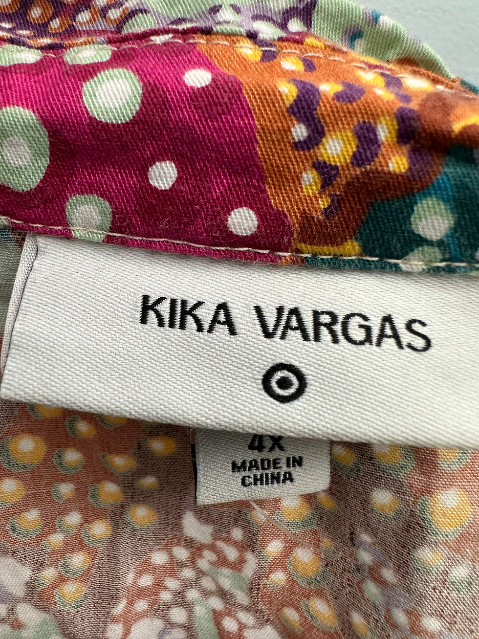Thumbnail: Kika Vargas Anemone Floral Plus Size Dress - Size 4X