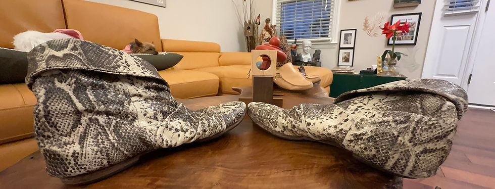 Thumbnail: Paruolo Animal Print Leather Boots - Size 39/ 8.5