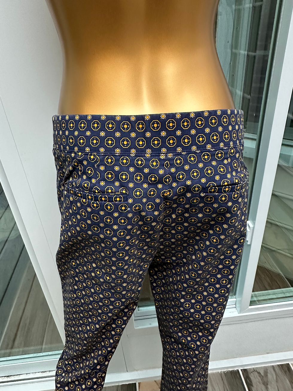 Thumbnail: Talbots Essex Stretchy Ankle Navy Pant - Size 10