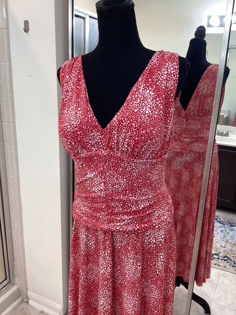 Thumbnail: Scarlett Long Red Dress - Size 10