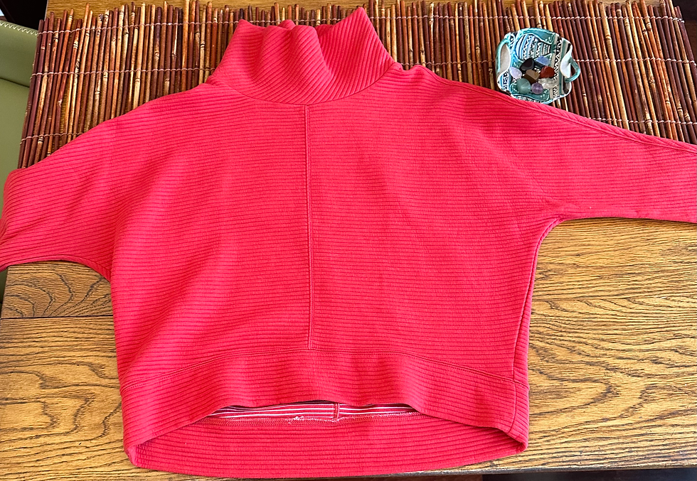 Thumbnail: Zella Scuba Neck Red Top - Size M