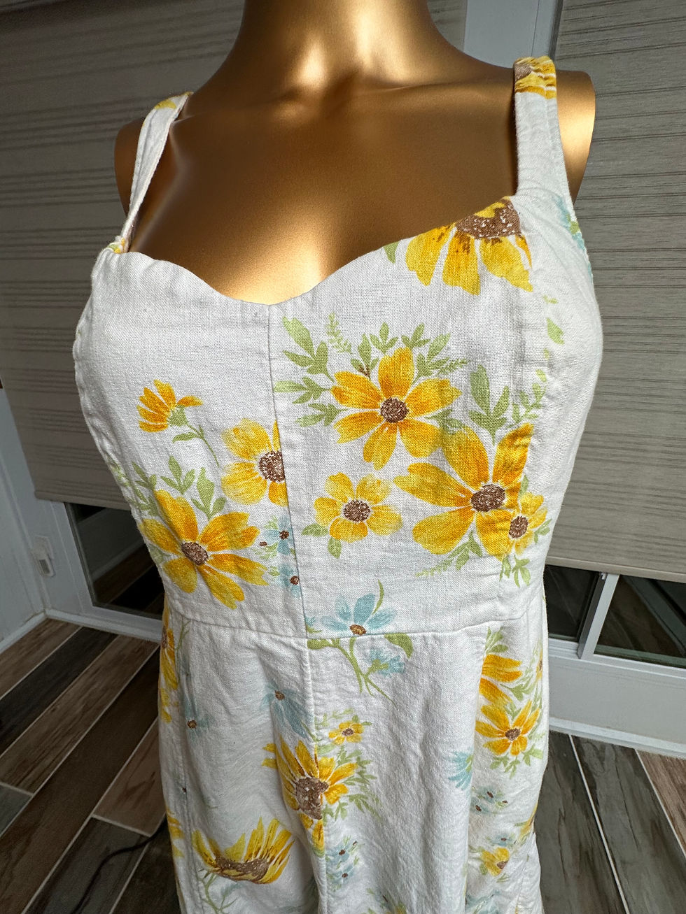 Thumbnail: Old Navy Sunflower Linen Dress - Size M