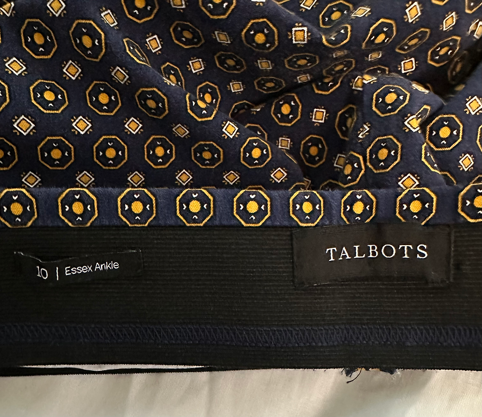 Thumbnail: Talbots Essex Stretchy Ankle Navy Pant - Size 10
