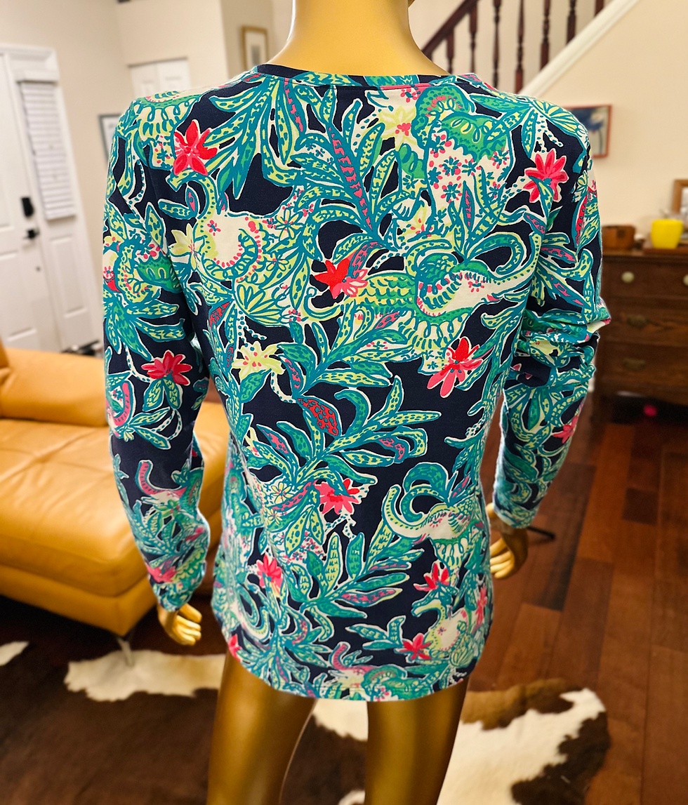 Thumbnail: Lilly Pulitzer Elephant Show Cotton Dobby - Size M