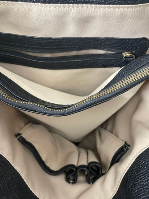 Thumbnail: New Italian Black & Tan Leather Tote Bag