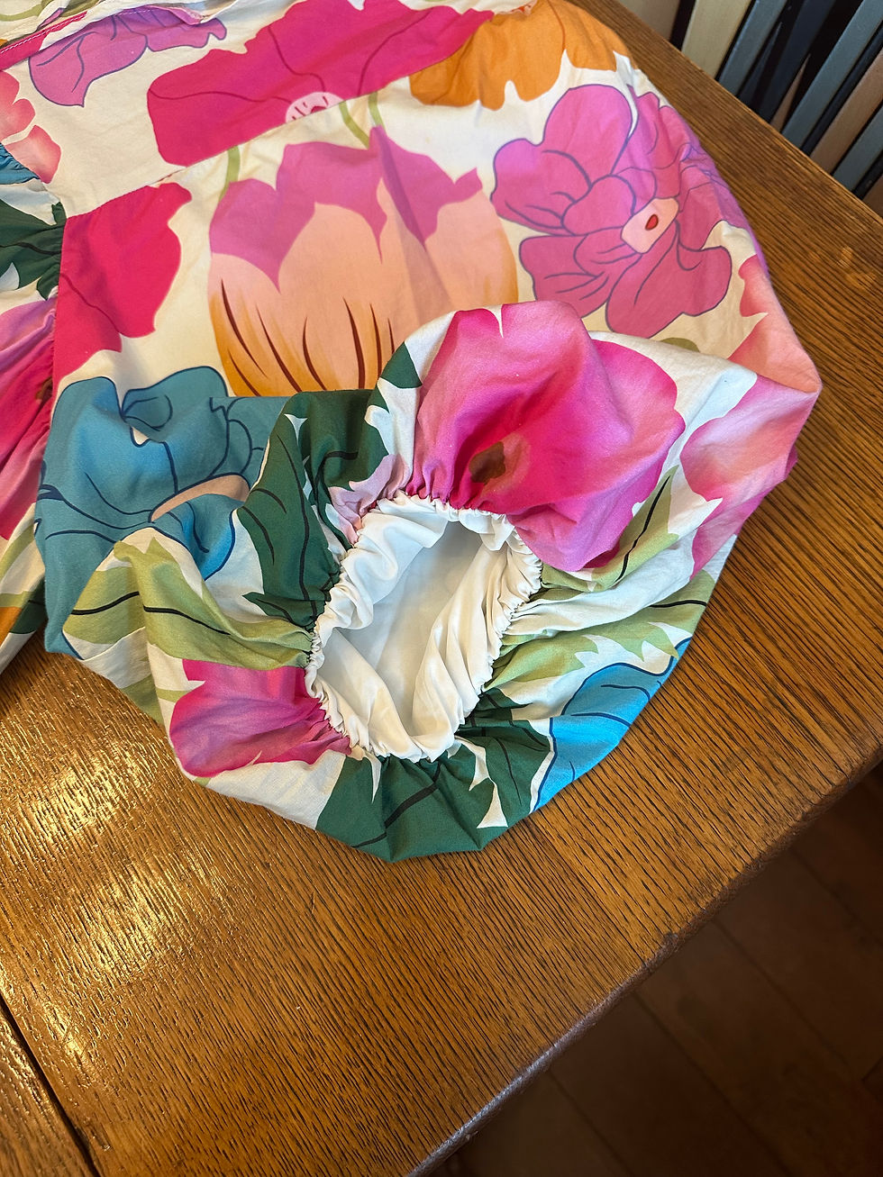 Thumbnail: Floral Print Short Dress - Size L