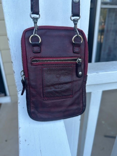 Thumbnail: Harbor Genuine Red Leather Crossbody Mini