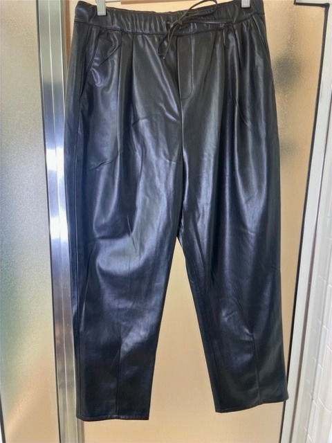 Thumbnail: Industry Black Vegan Leather Jogger Pants - Size M