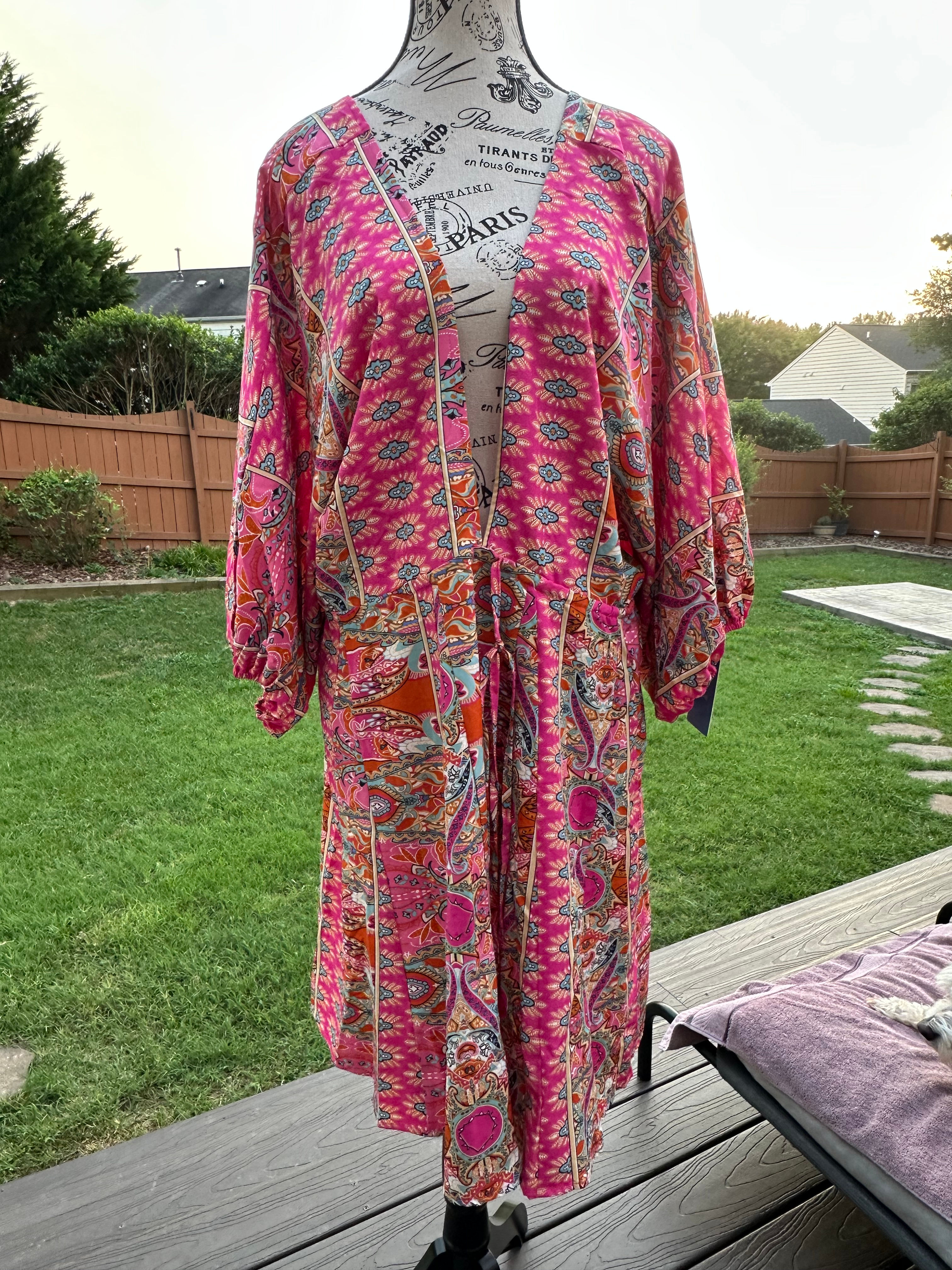 Nwt Cupshe Golden Isle Tropical Maxi Dress - Size L