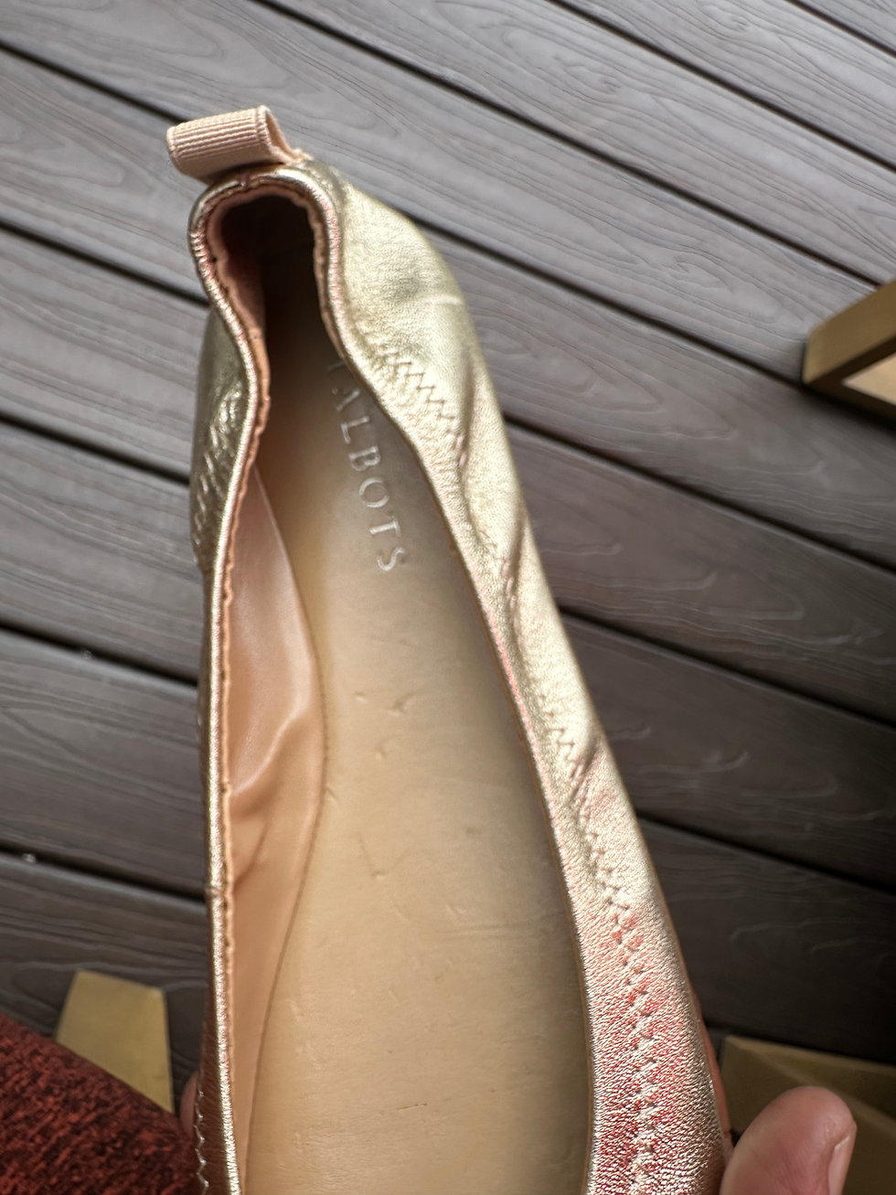 Thumbnail: Talbots Gold Ballerina Flat - Size 8M