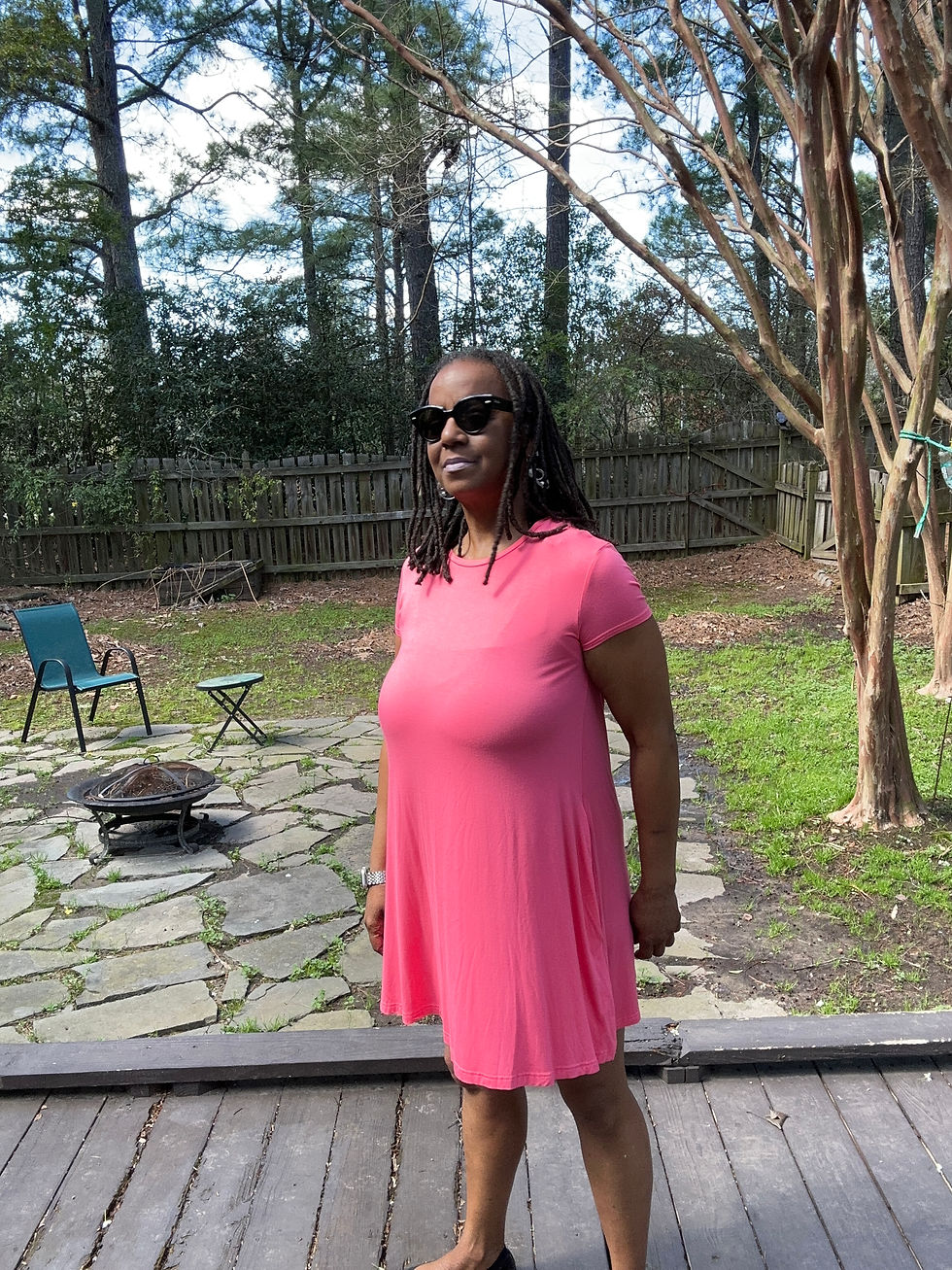 Thumbnail: Piko Bamboo Pink Swing Dress - Size M