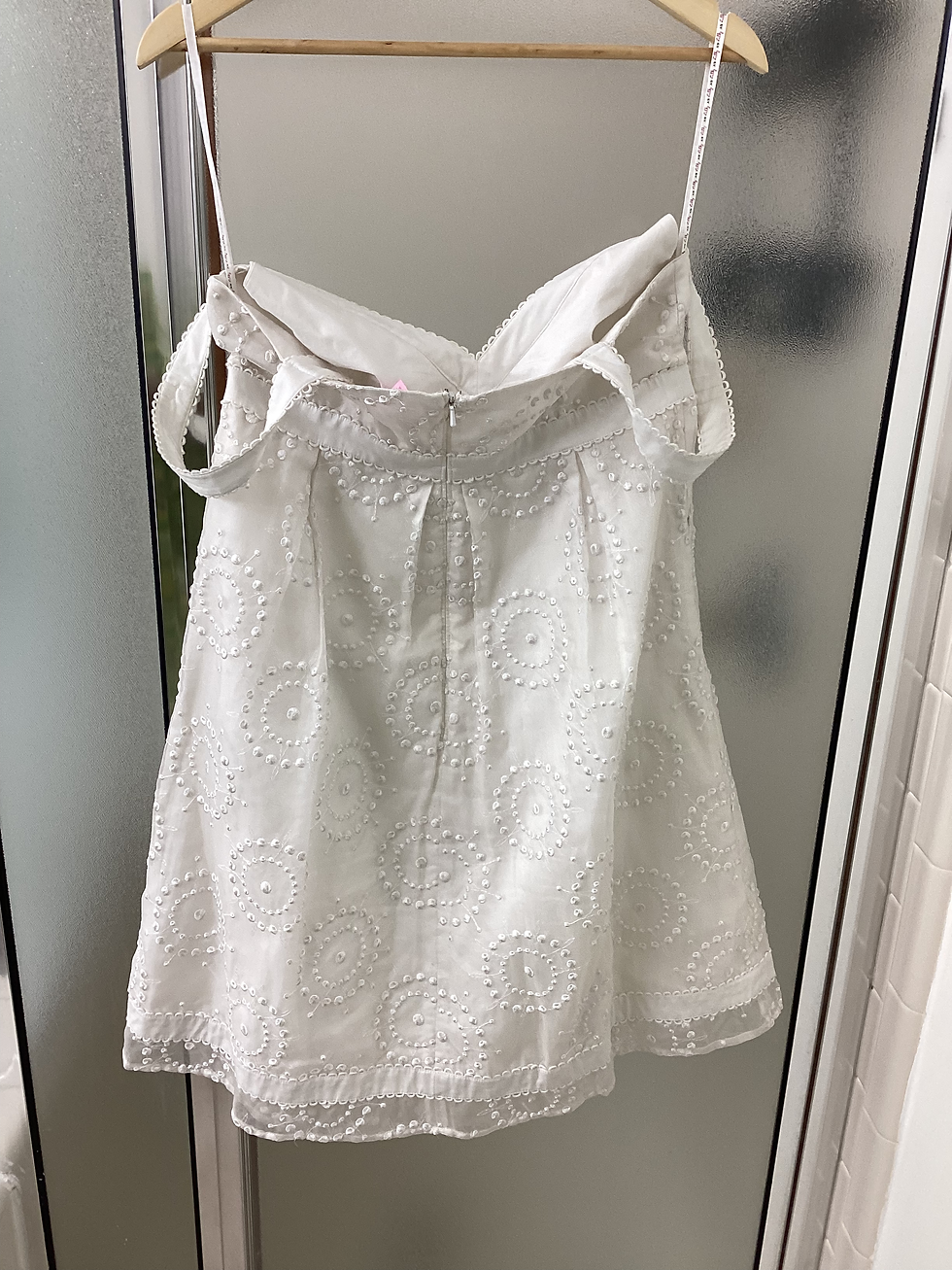 Thumbnail: Lilly Pulitzer White Silk Lace Dress - Size 12