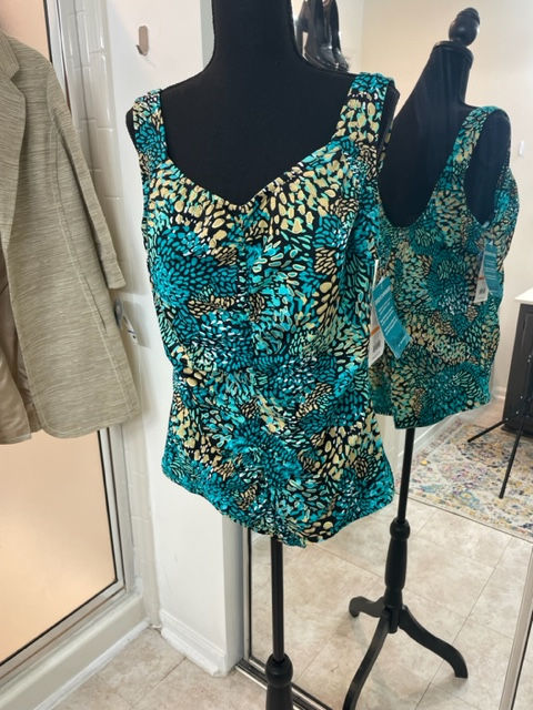 Thumbnail: Maxine by Hollywood Teal One Piece Swimsuit -Size 24W