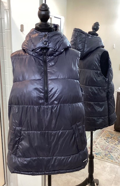 Thumbnail: DKNY Blue Pullover Puffer Vest - Size L