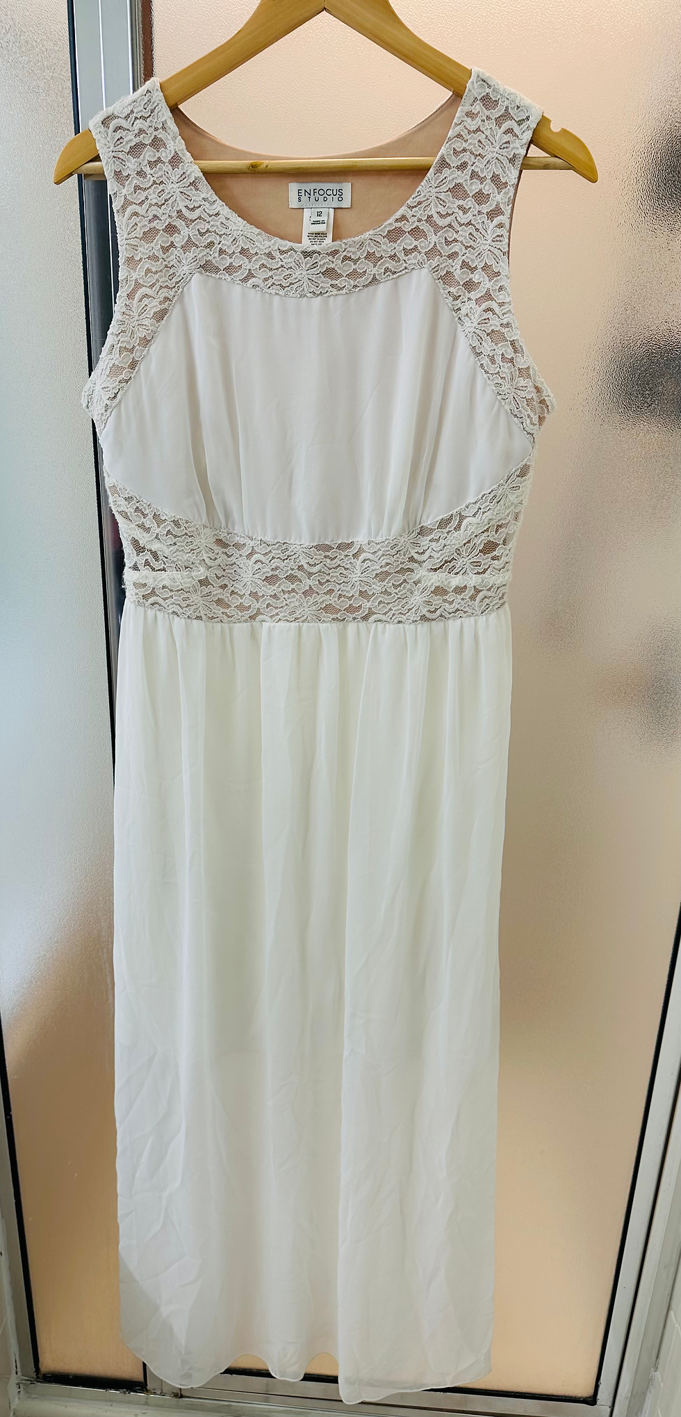 Thumbnail: Enfocus Studio Cream Long Dress - Size 12