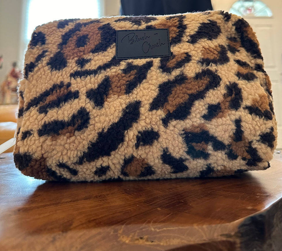 Thumbnail: Nwt  Blush Crush Leopard Print Makeup Bag - Size Os