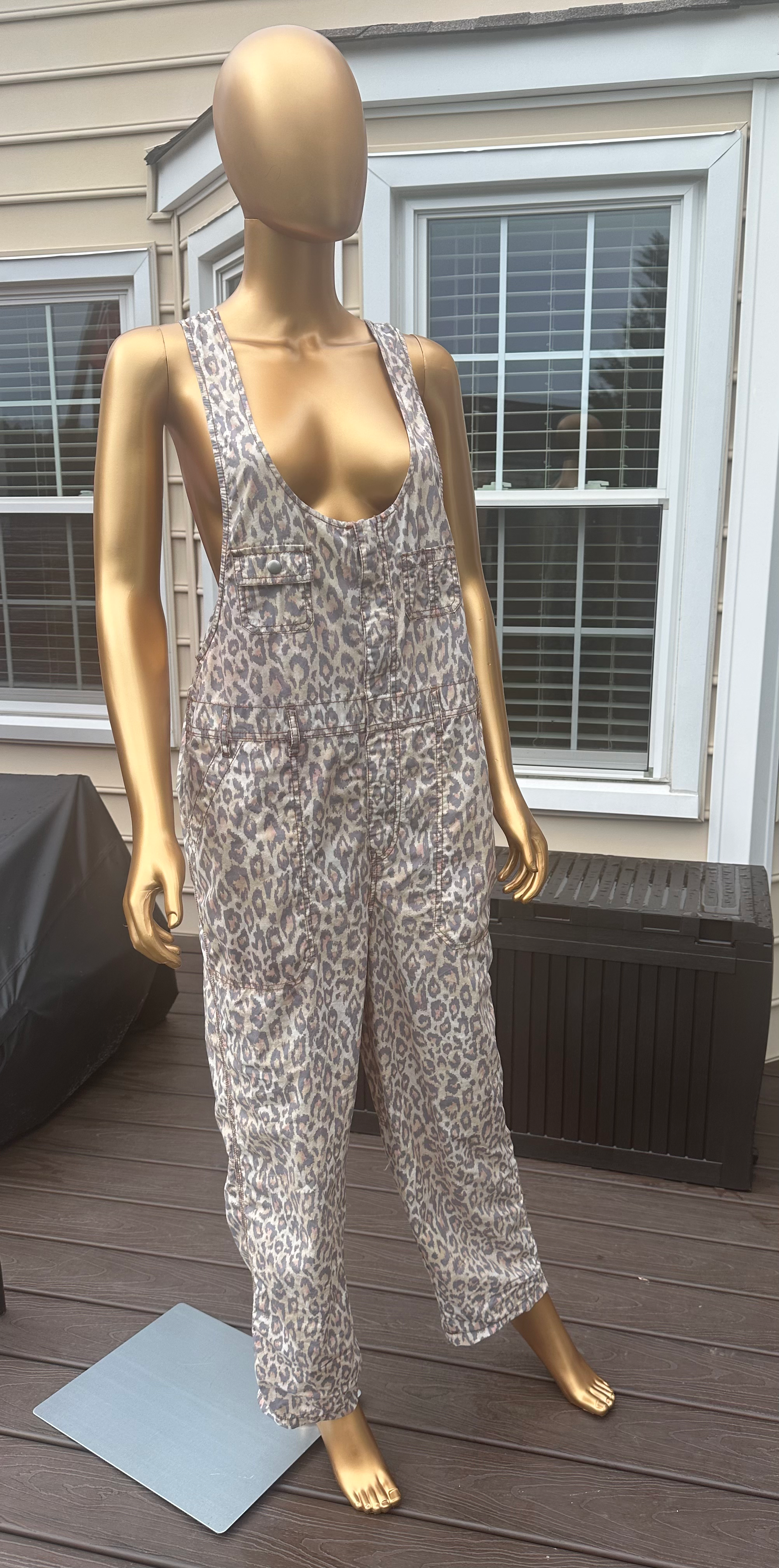 Urban Outfitters Camille Leopard Print Overall - Size M