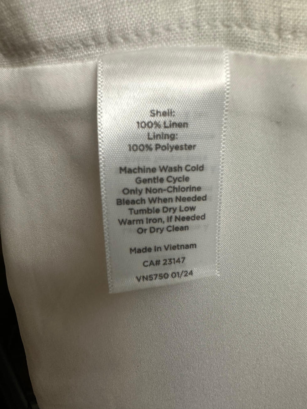 Thumbnail: Talbots White Linen Wide Crop Pant - Size 12P