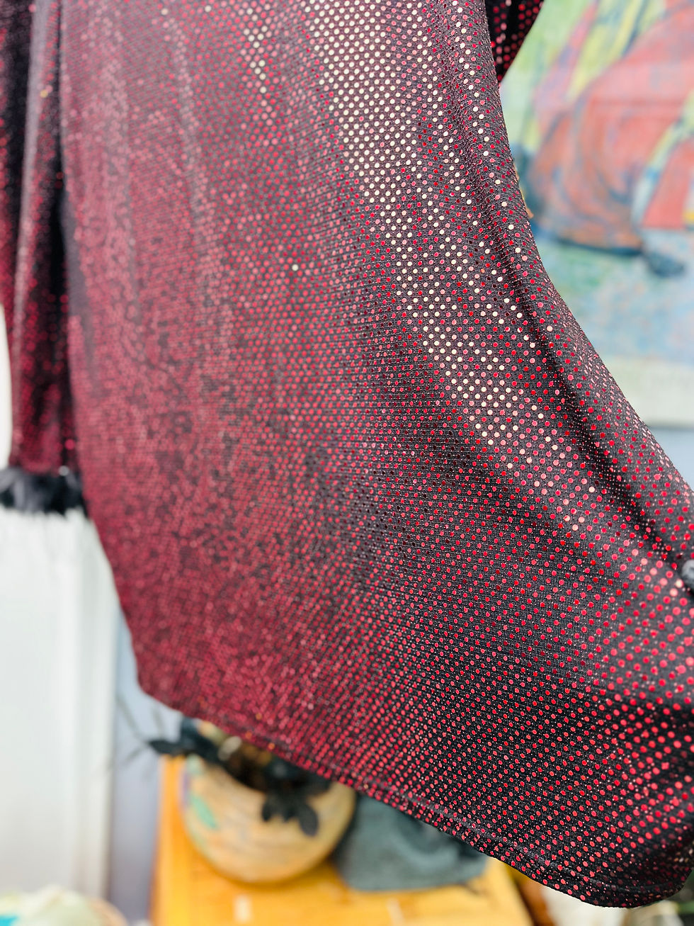 Thumbnail: Glitter Red Curvy Cocktail Dress -Size 4XL