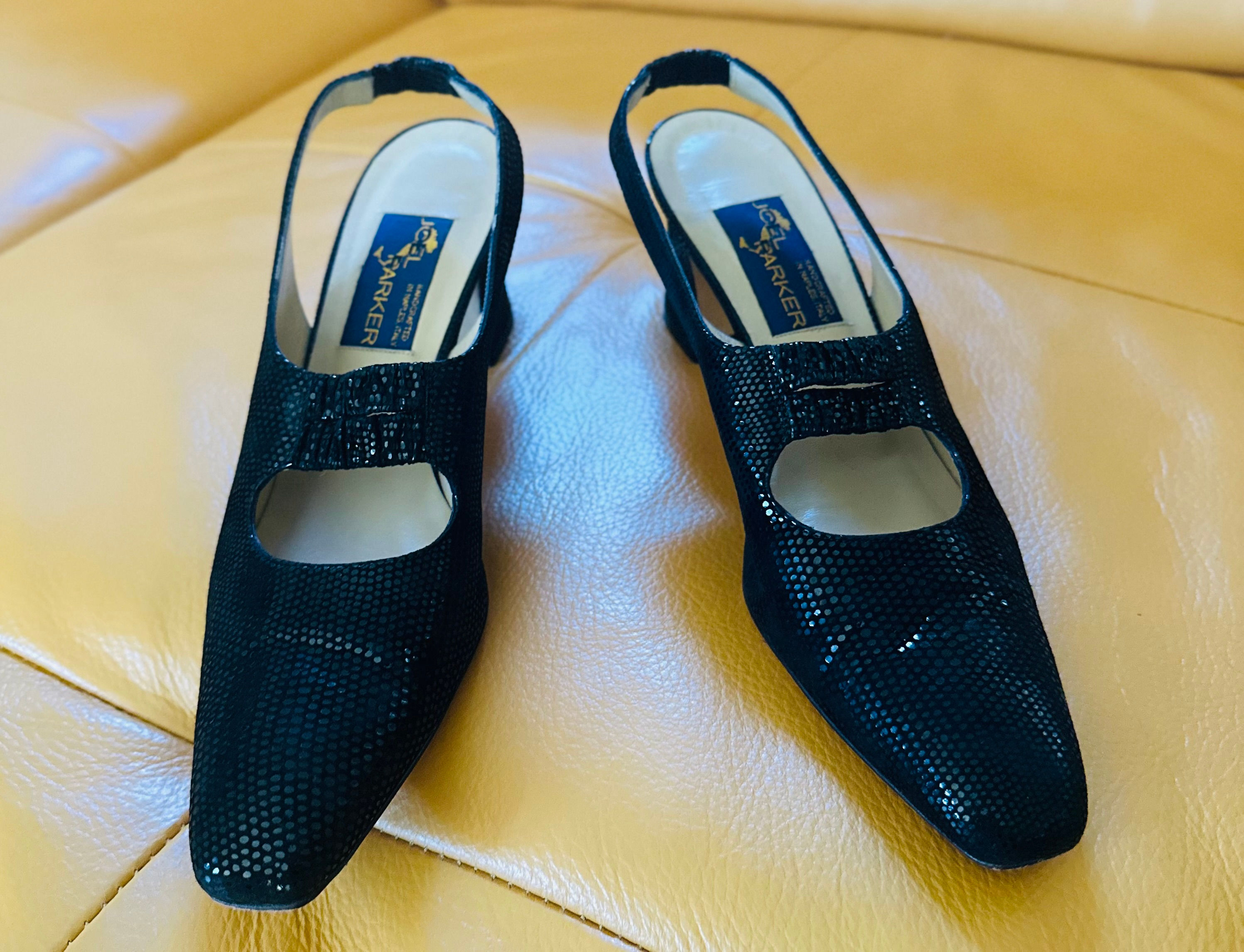 Vintage Joel Parker Black Snakeskin Pump - Size 9.5 AAAA
