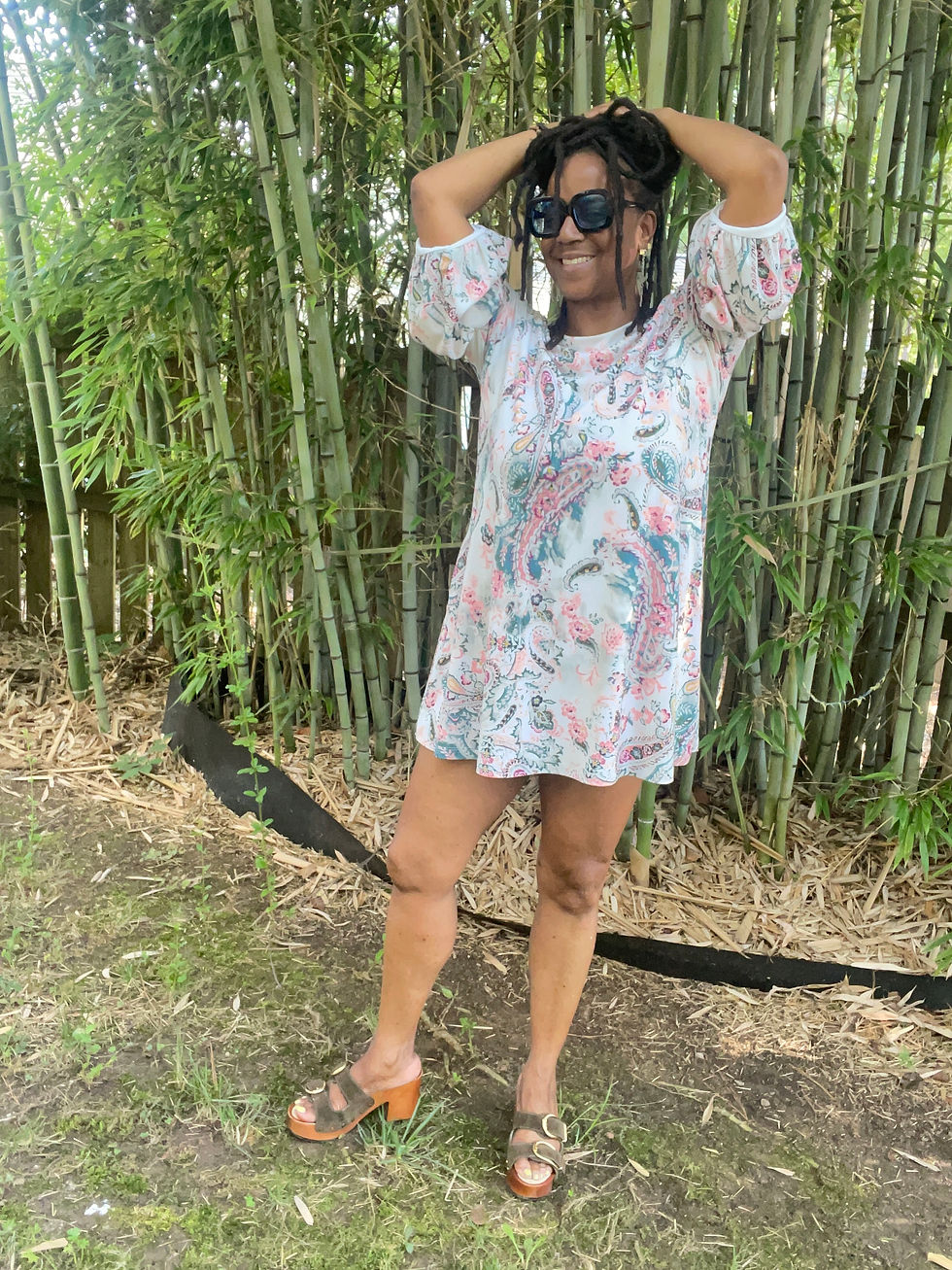Thumbnail: Est. 1946 Multicolor Short Sleeve Mini Dress - Size L
