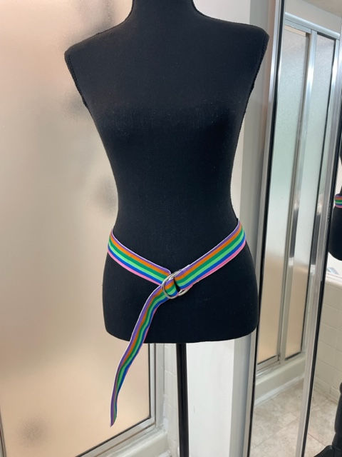 Thumbnail: Eliza B Ribbon Belt w/ Metal Loop Buckle - Size M