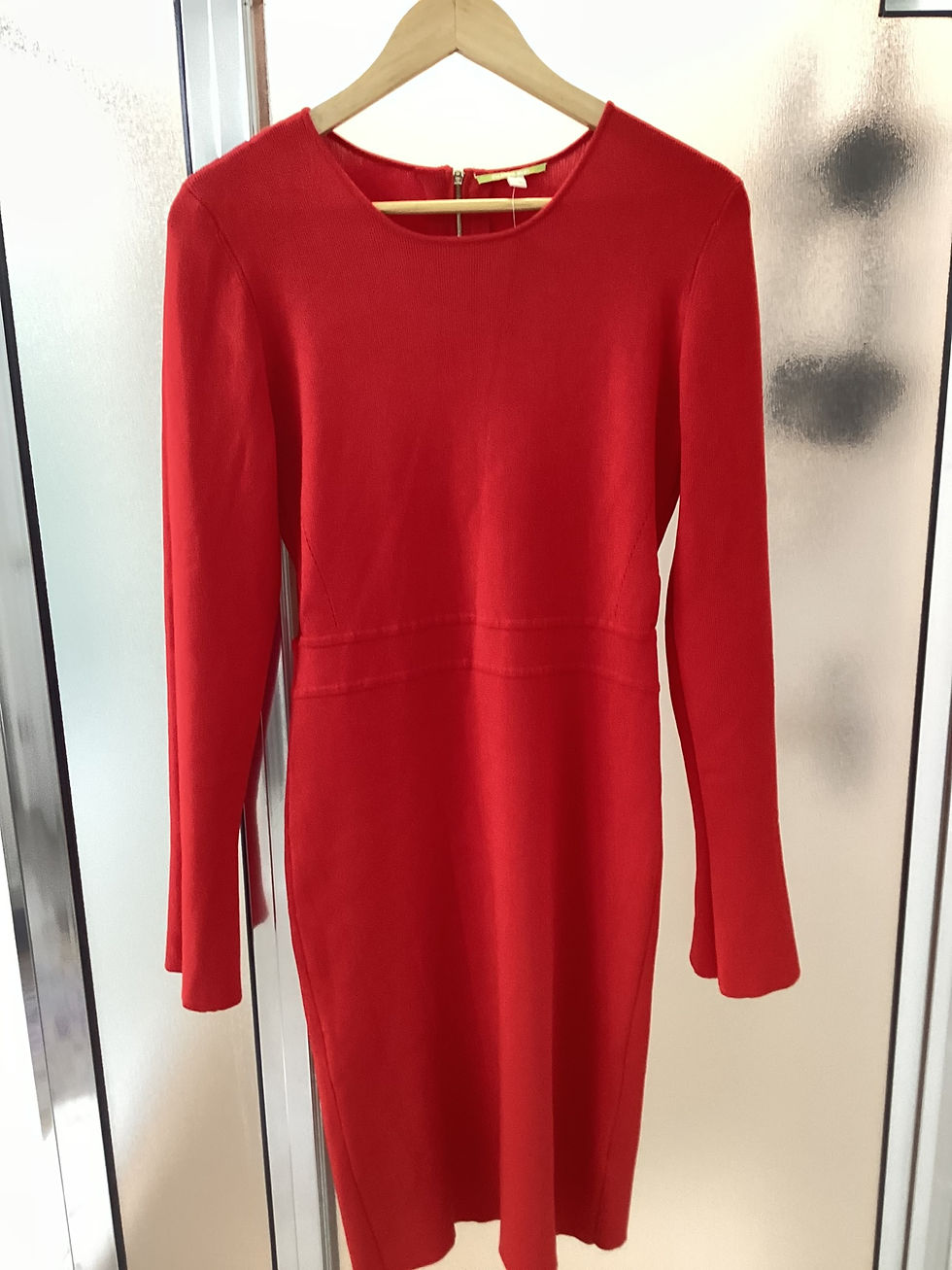 Thumbnail: Nwt Gianni Bini Red Cocktail Fitting Dress - Size L