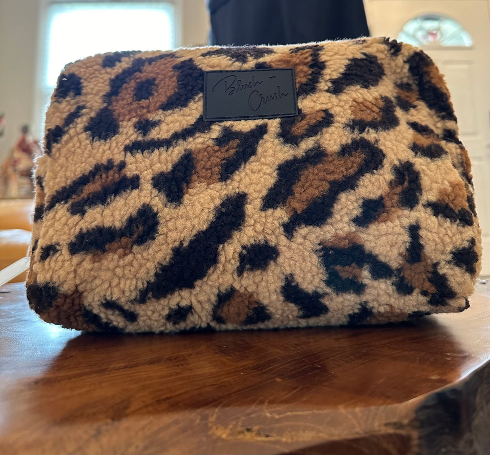Thumbnail: Nwt  Blush Crush Leopard Print Makeup Bag - Size Os