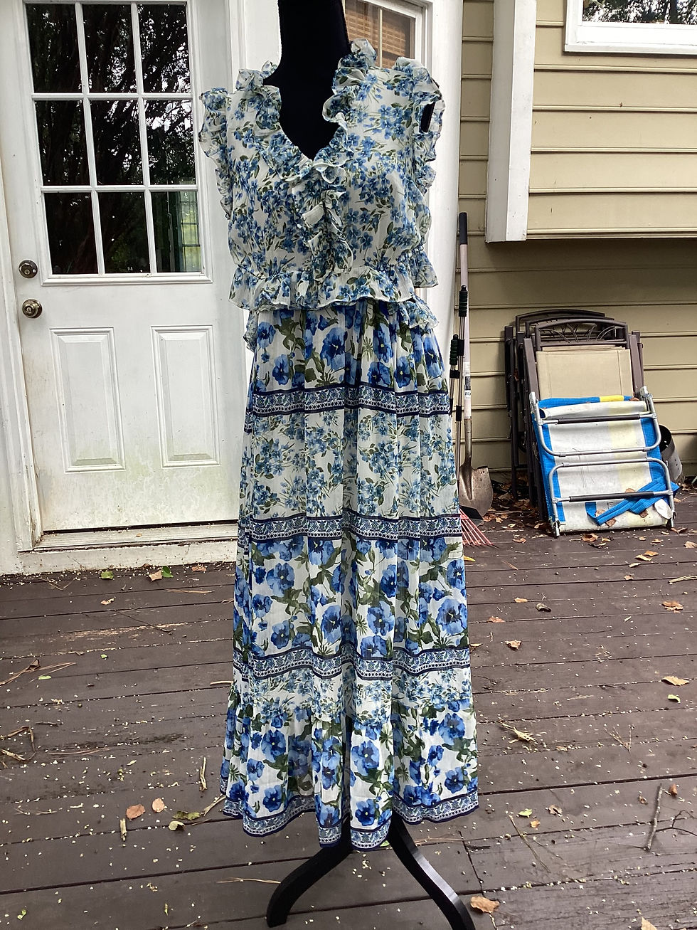 Thumbnail: Moon River Floral Ruffle Midi Dress