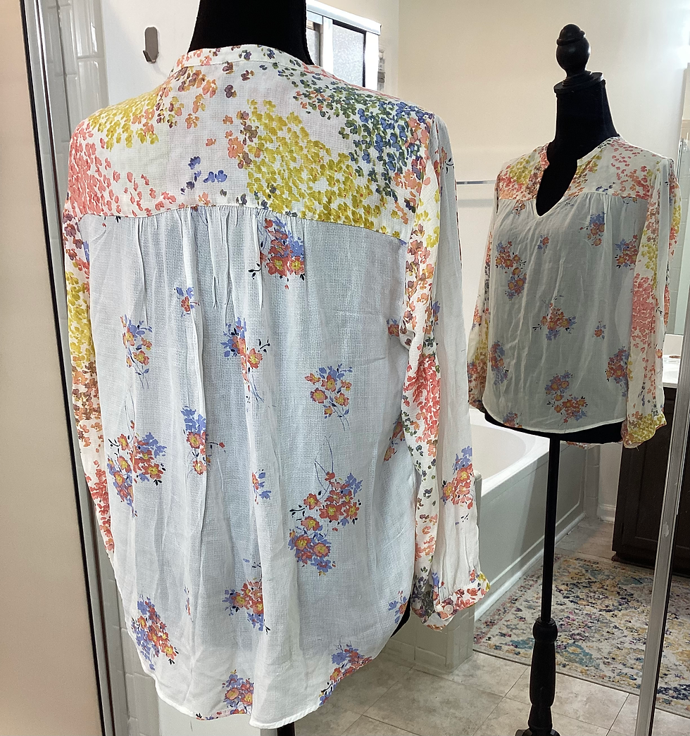 Thumbnail: Lucky Brand Floral Blouse - Size M