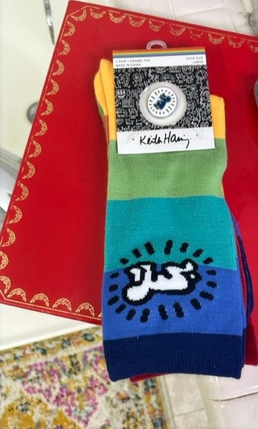 Thumbnail: Keith Haring Designer Socks - Size L