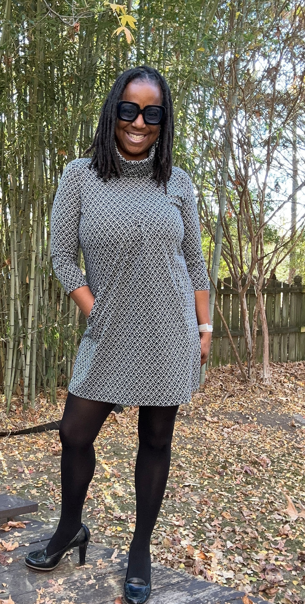 Thumbnail: Top It Off Black and White Mini Dress - Size M