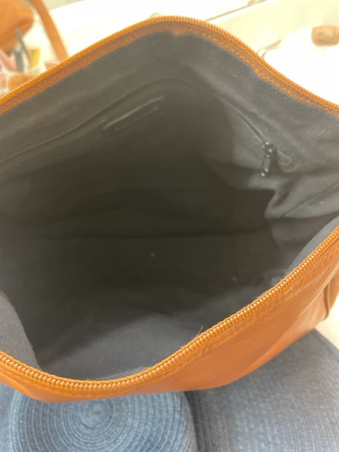 Thumbnail: Anne Klein Cognac Leather Side Bag
