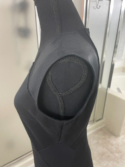 Thumbnail: Guess Black Mini Dress with Vegan Leather Sleeveless Shoulders -Size M