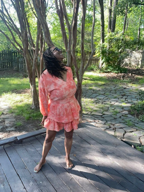 Thumbnail: Nwt aerie Orange Tie Dye Mini Dress - Size L
