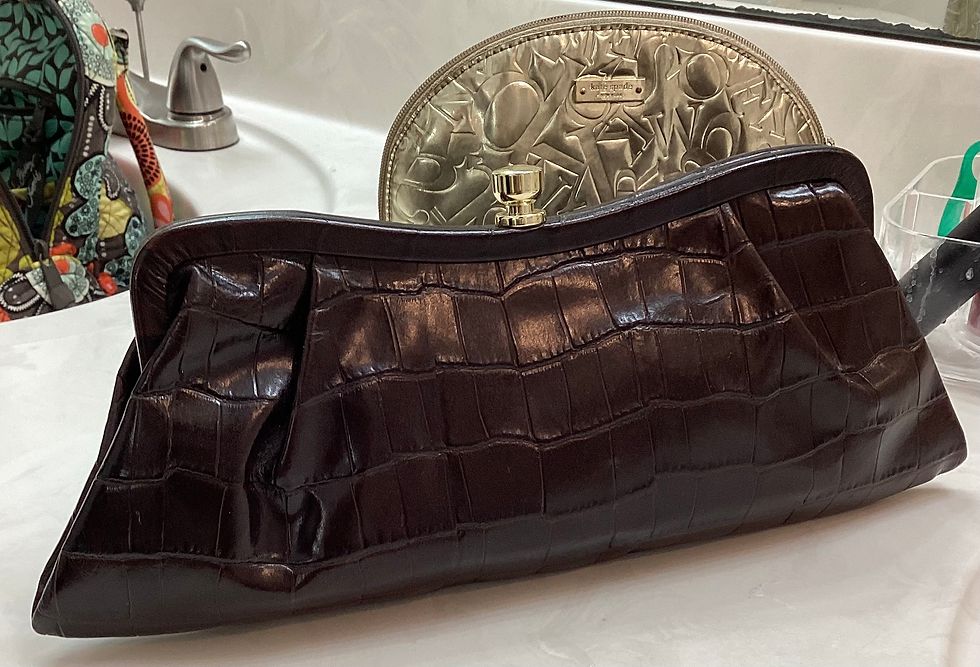 Thumbnail: Banana Republic 100% Cow Leather Clutch Purse