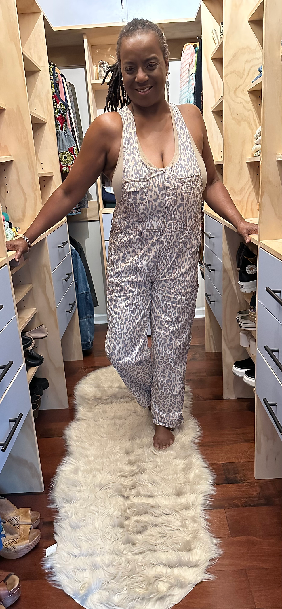 Thumbnail: Urban Outfitters Camille Leopard Print Overall - Size M