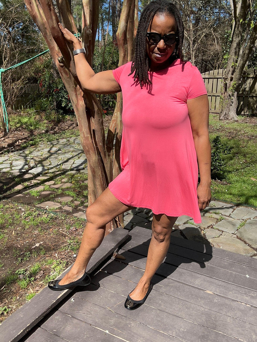 Thumbnail: Piko Bamboo Pink Swing Dress - Size M