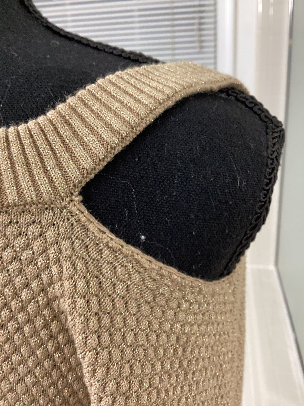 Thumbnail: Michael Kors Gold Rush Cut Out Shoulder Sweater - Size L