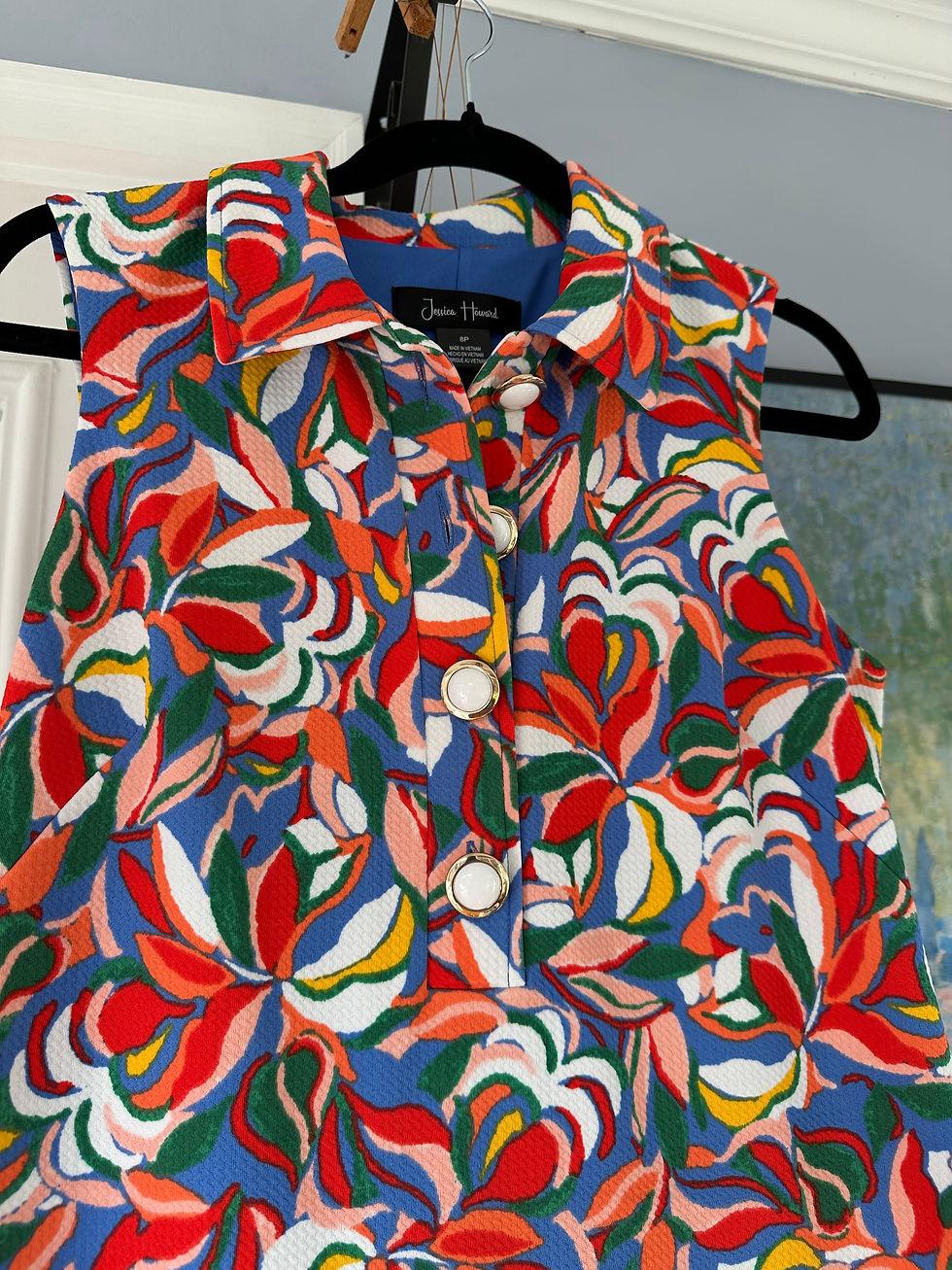 Thumbnail: Jessica Howard Multicolor Mini Dress - Size 8P