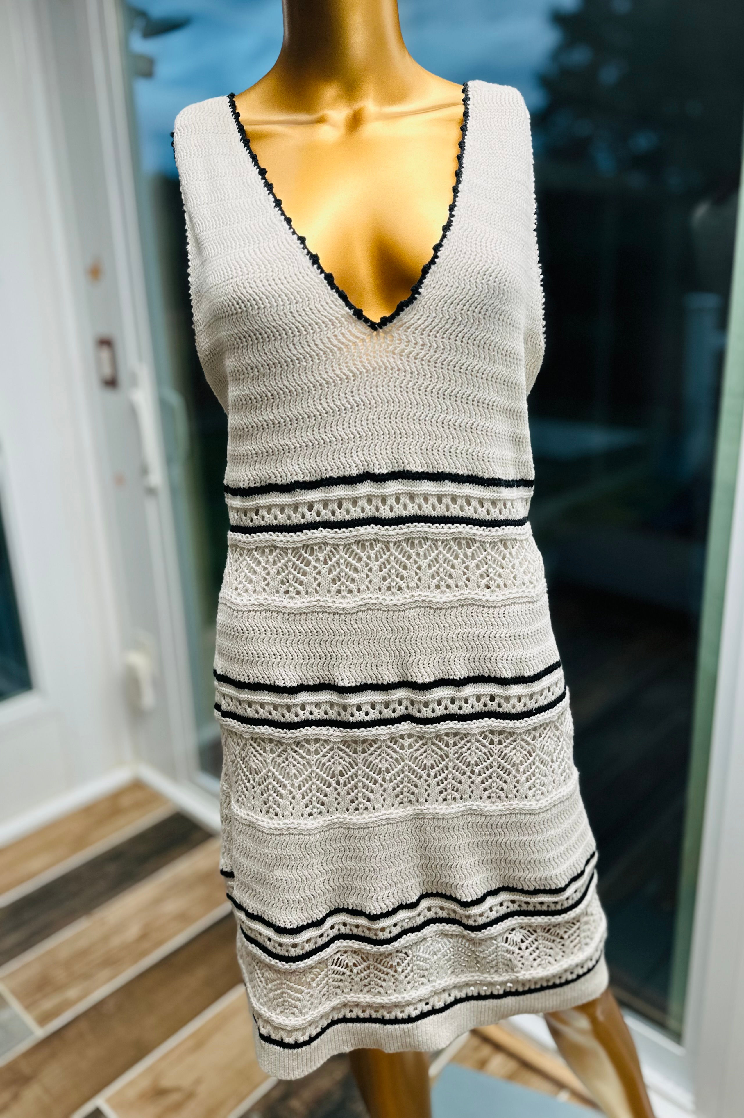 Abercrombie & Fitch Crochet Fitted Dress - Size L