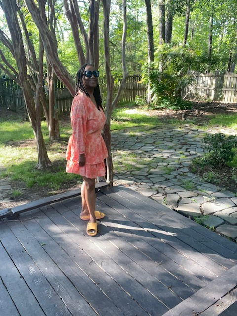 Thumbnail: Nwt aerie Orange Tie Dye Mini Dress - Size L