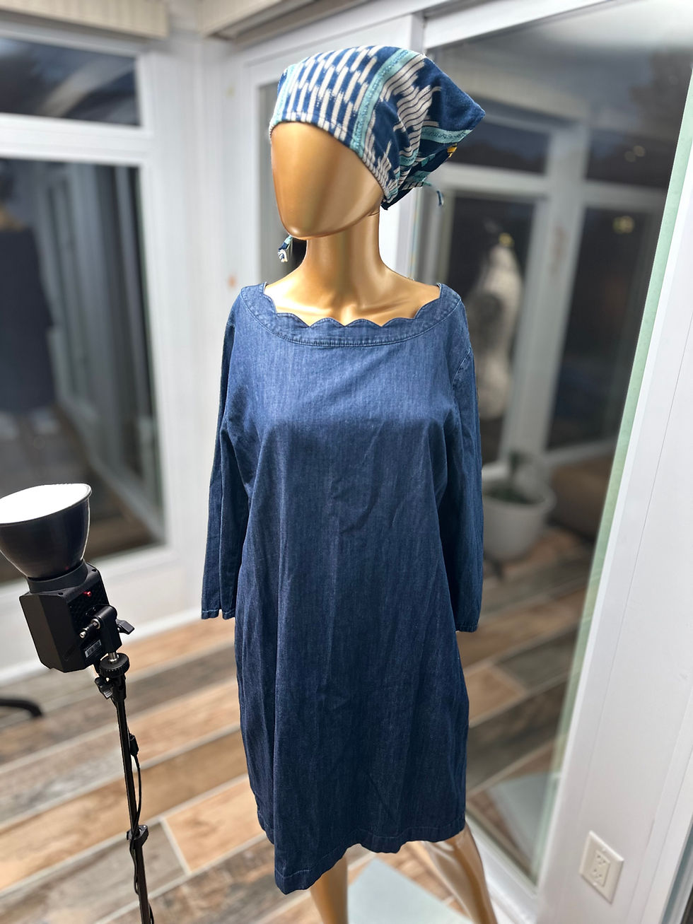 Thumbnail: Talbots Denim Dress - Size 12