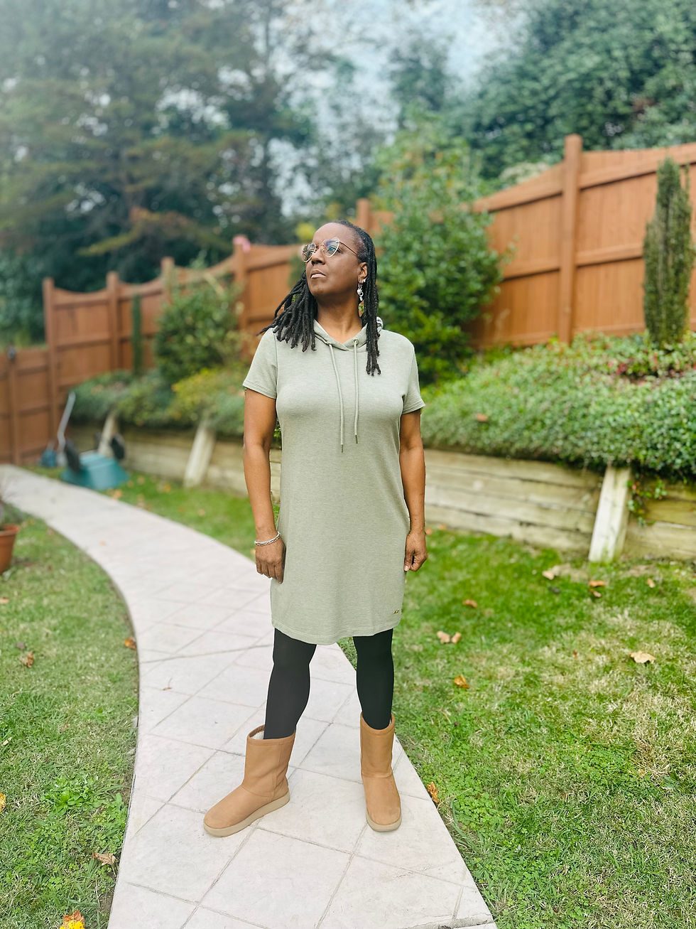 Thumbnail: Calvin Klein Olive Hoodie Dress - Size XL