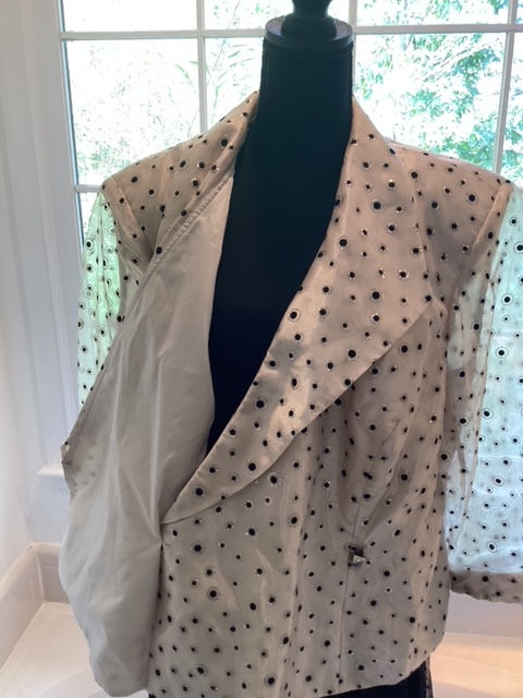 Thumbnail: R&M Richards Gold Chiffon Jacket - Size 22W
