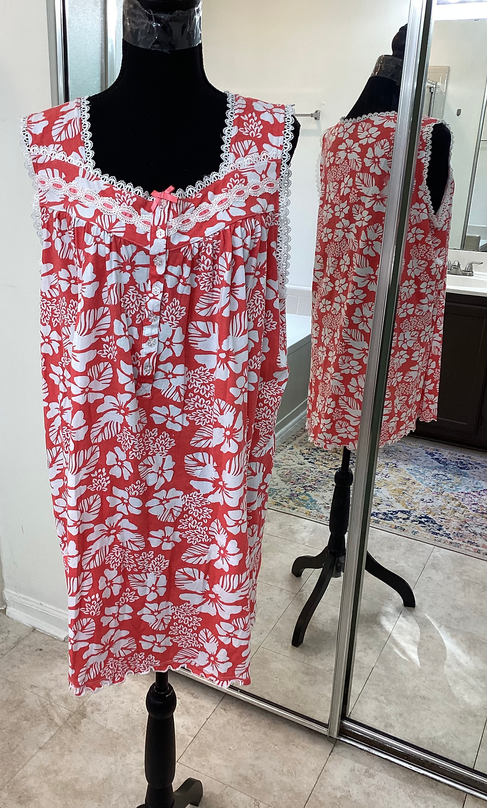 Thumbnail: Coral Bay Floral House Dress - Size XL