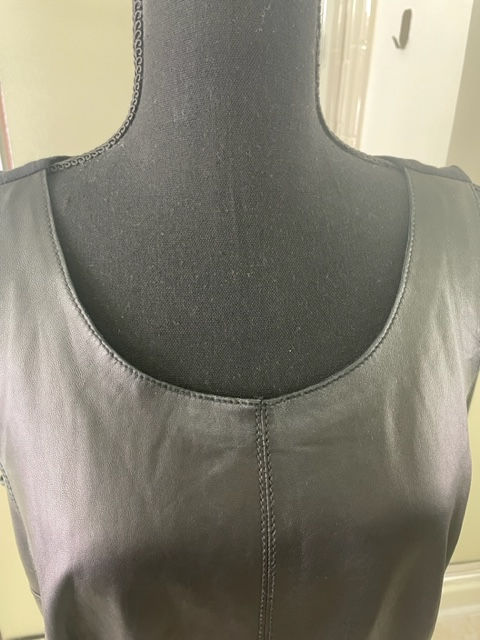 Thumbnail: Halogen Leather Dress - Size 10