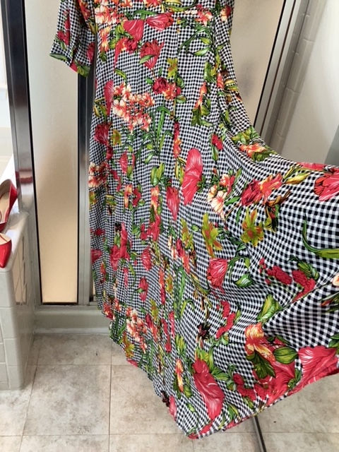 Thumbnail: ODDY Floral Checkered Sundress - Size M