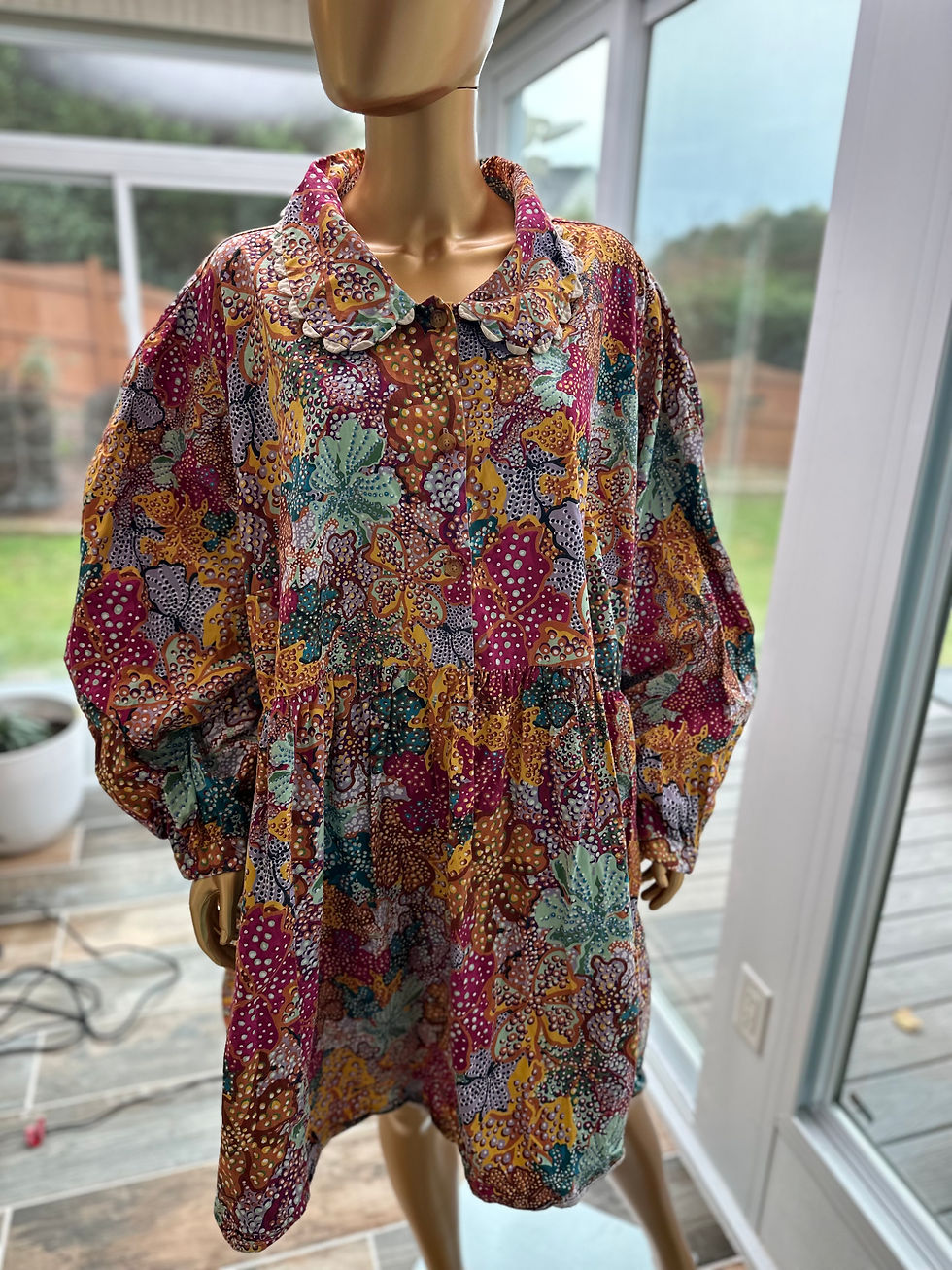 Thumbnail: Kika Vargas Anemone Floral Plus Size Dress - Size 4X